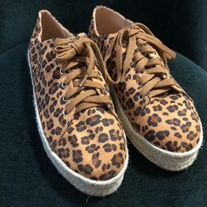 Platform Cheetah Espadrille Sneakers